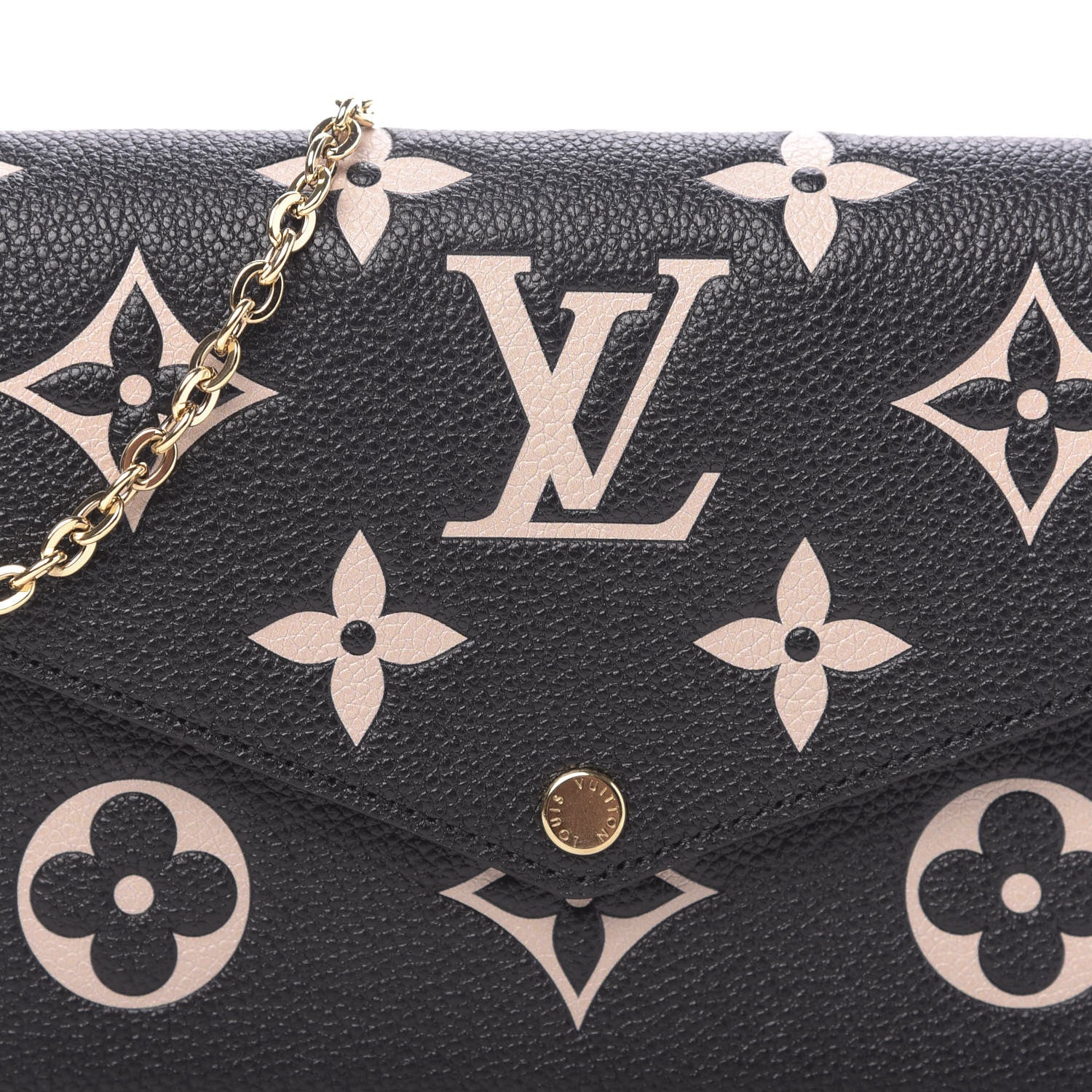 Louis Vuitton Empreinte Monogram Giant Felicie Pochette Black Beige 13 of 13