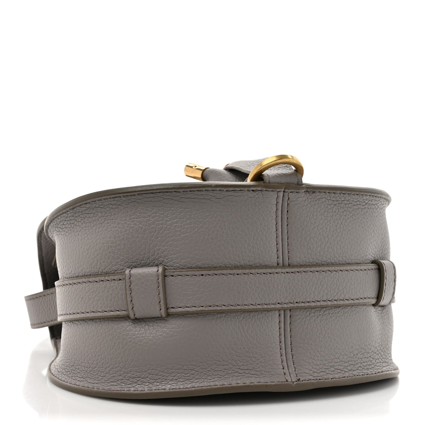 Calfskin Mini Marcie Round Crossbody Bag Cashmere Grey