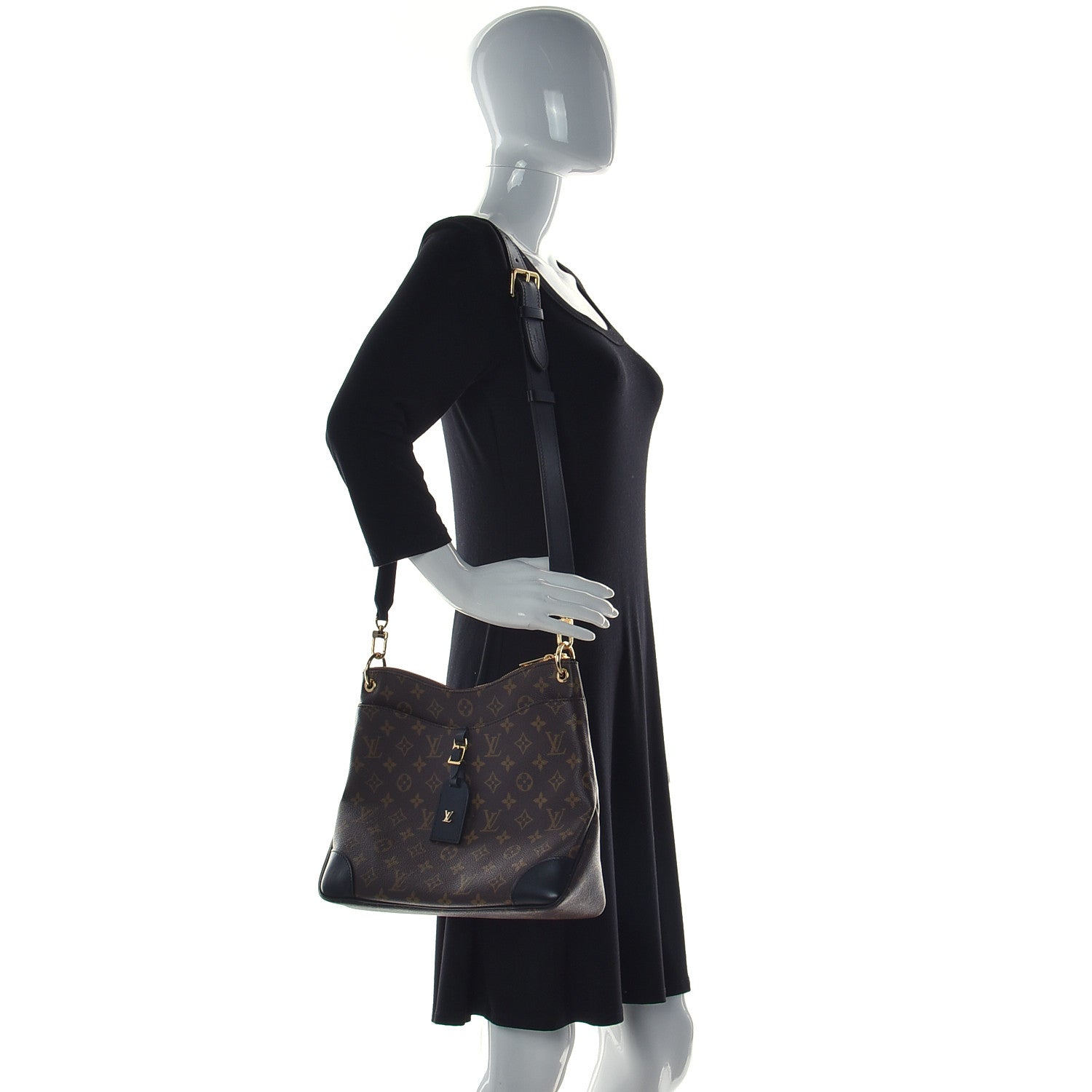 Louis Vuitton Monogram Odeon MM Black 2 of 9