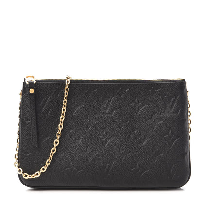 Louis Vuitton Empreinte Double Zip Pochette Black 1 of 10
