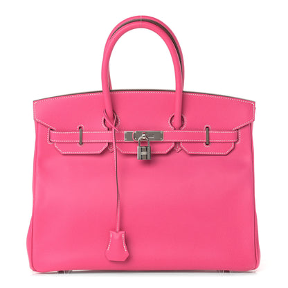 Hermes Epsom Candy Birkin 35 Rose Tyrien Rubis 1 of 13