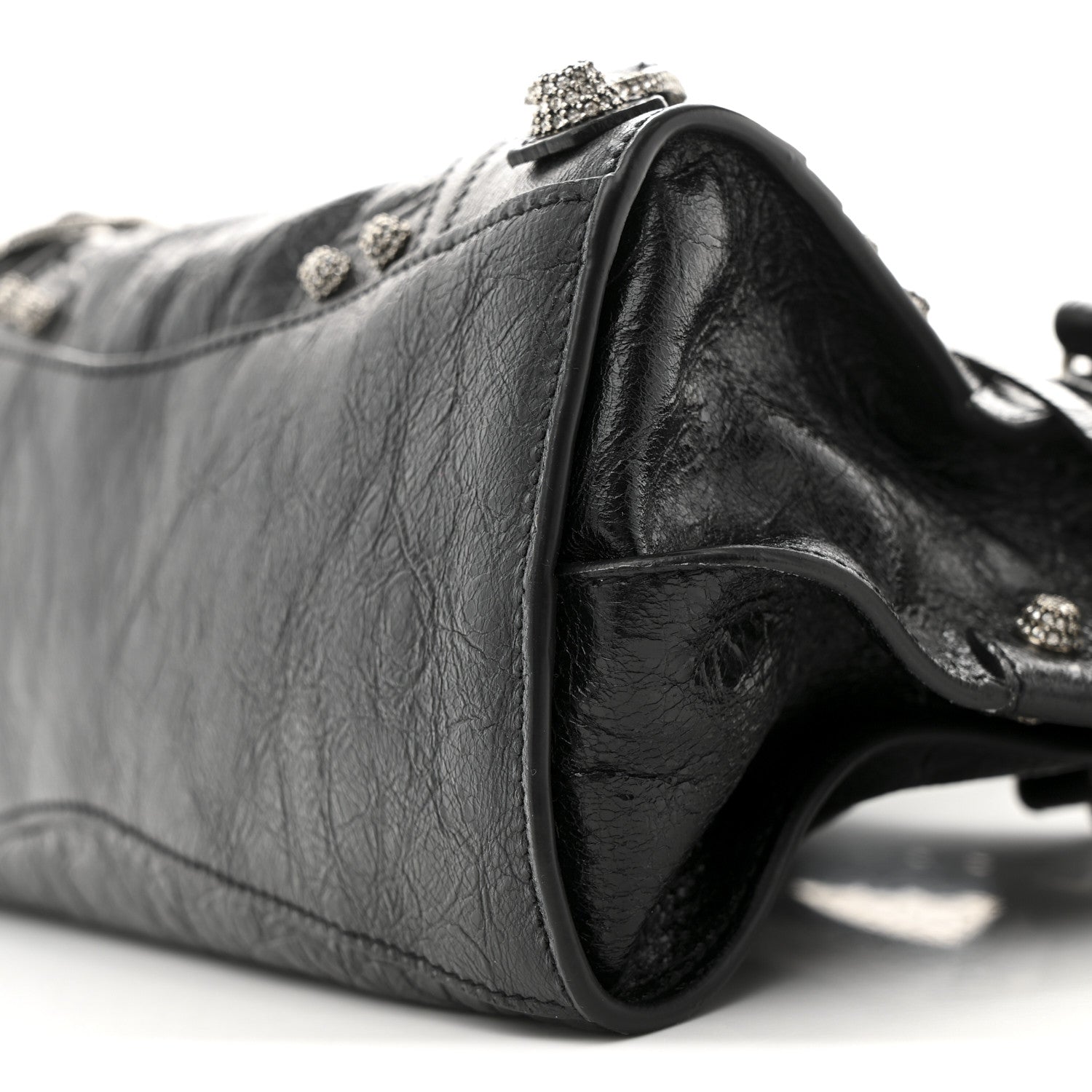 Balenciaga Agneau Arena Crystal Neo Cagole Handbag XS Black 11 of 13