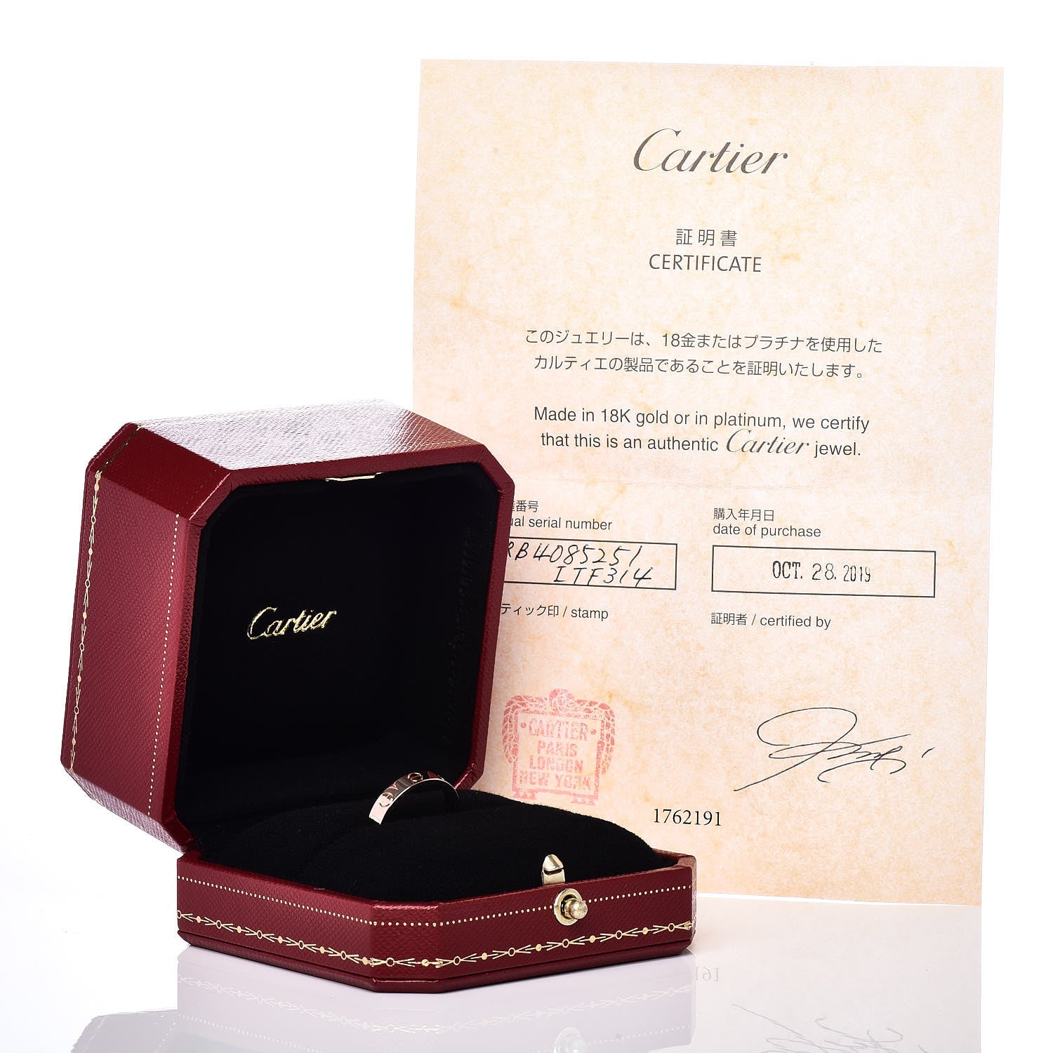 Cartier 18K Pink Gold 3.5mm LOVE Wedding Band Ring 51 5.75 5 of 5