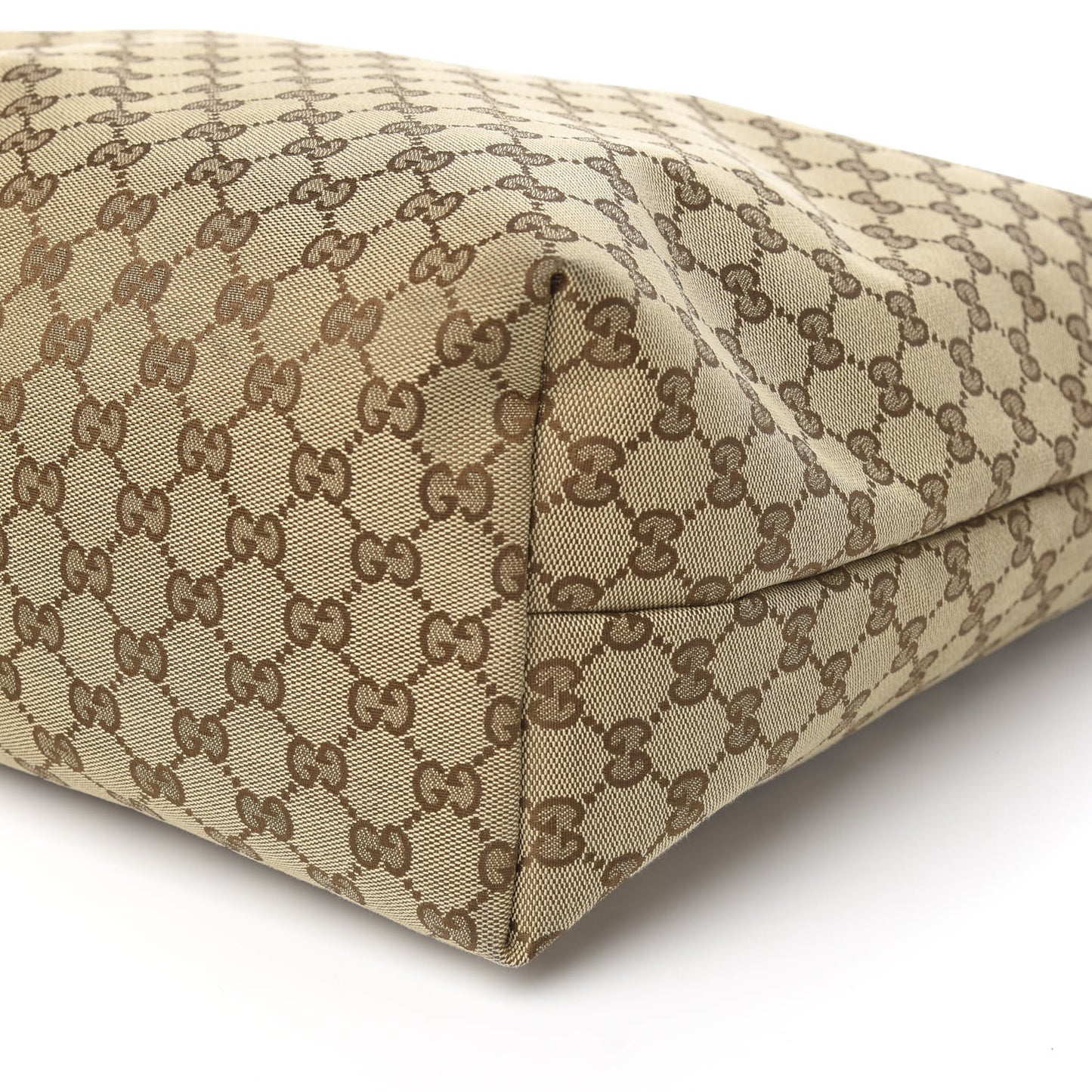 GG Monogram Medium Web Handle Vertical Tote Brown