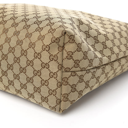 Gucci GG Monogram Medium Web Handle Vertical Tote Brown 8 of 9