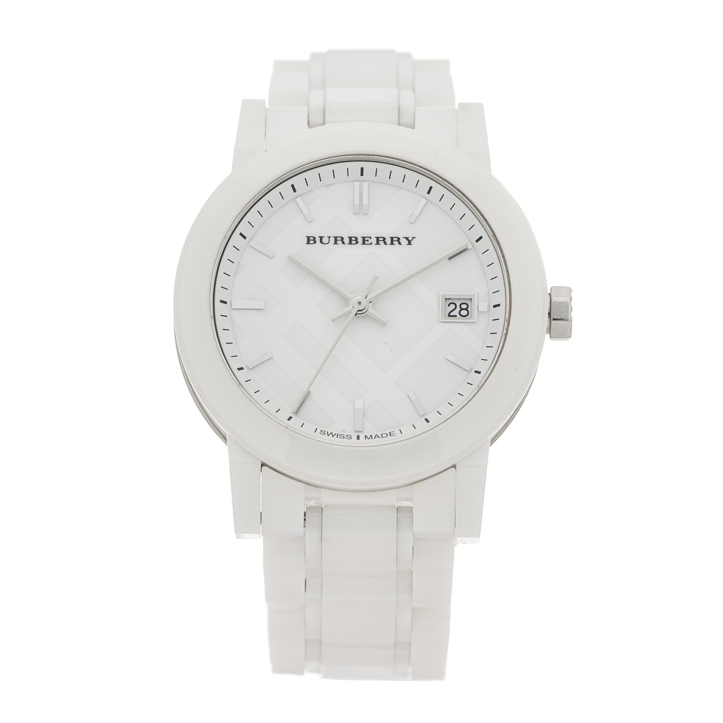 Stainless Steel Ceramic 34mm Quartz Watch White BU9180
