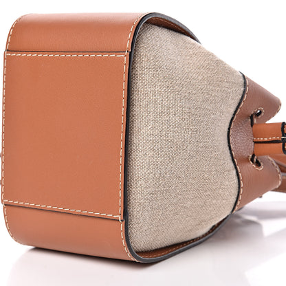 Loewe Calfskin Canvas Mini Hammock Shoulder Bag Natural Tan 9 of 9