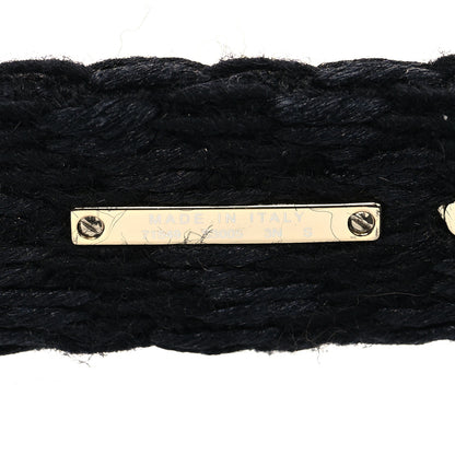Chanel Acetate Tweed Wool CC Chain Rectangle Sunglasses 71549 Black 6 of 8
