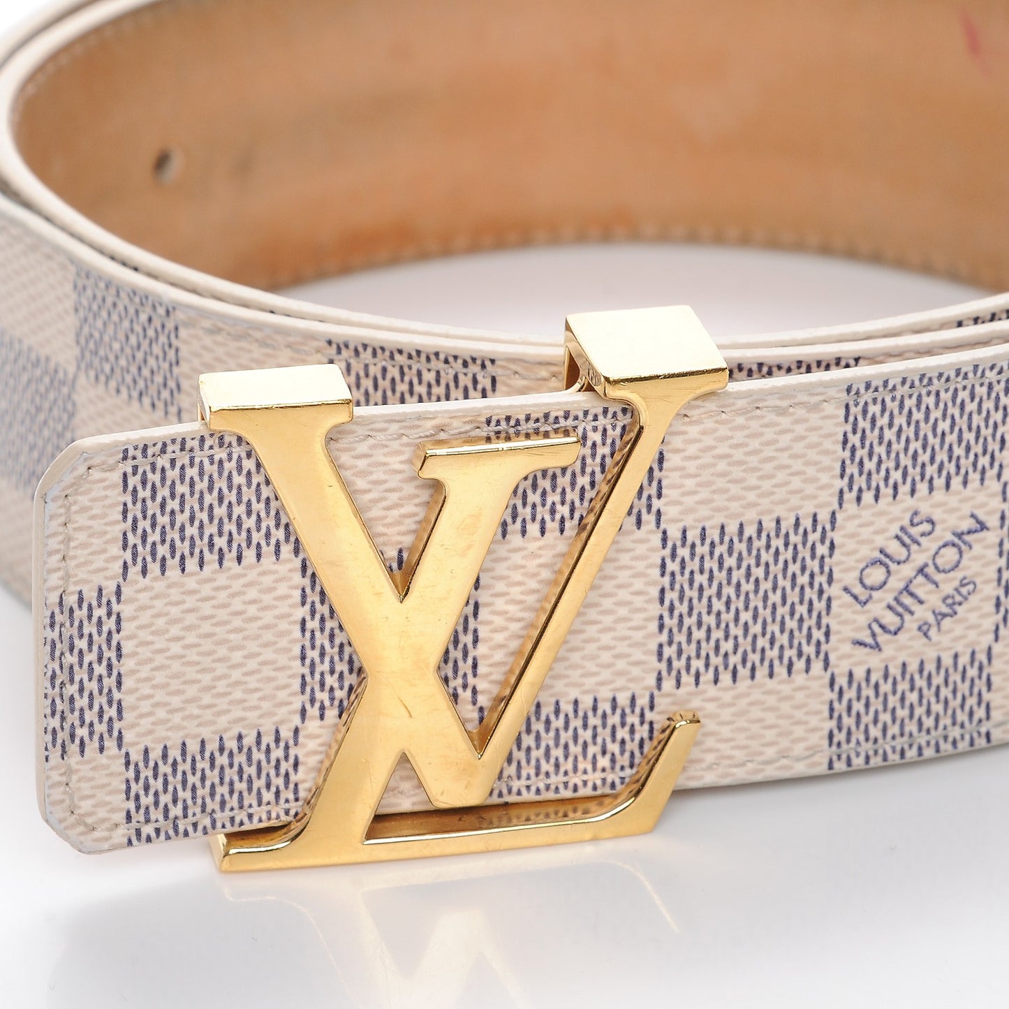 Damier Azur LV Initiales Belt 80 32