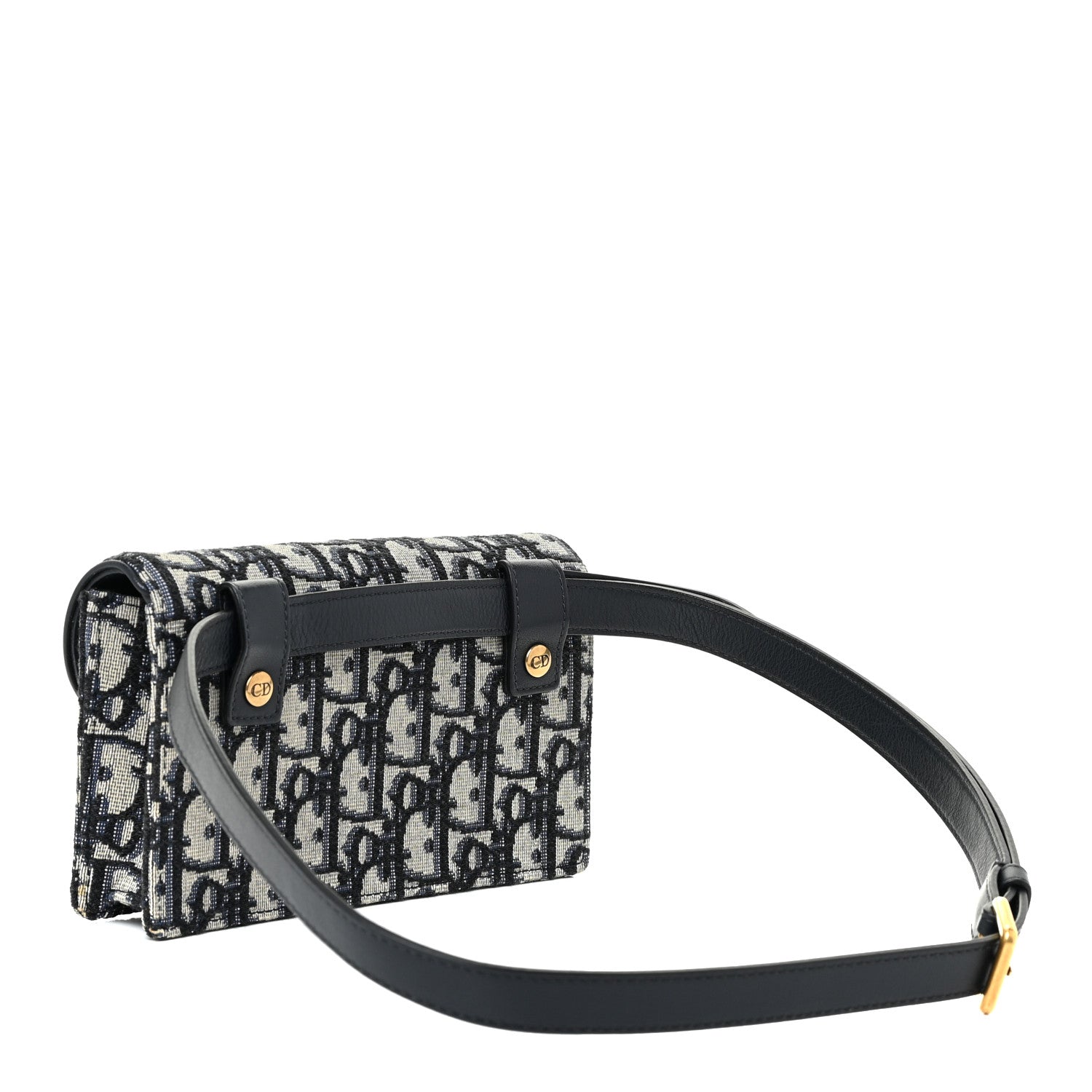 Christian Dior Oblique Saddle Belt Bag Blue 2 of 12