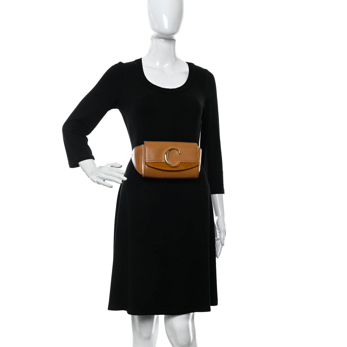 Calfskin Suede C Belt Bag Tan