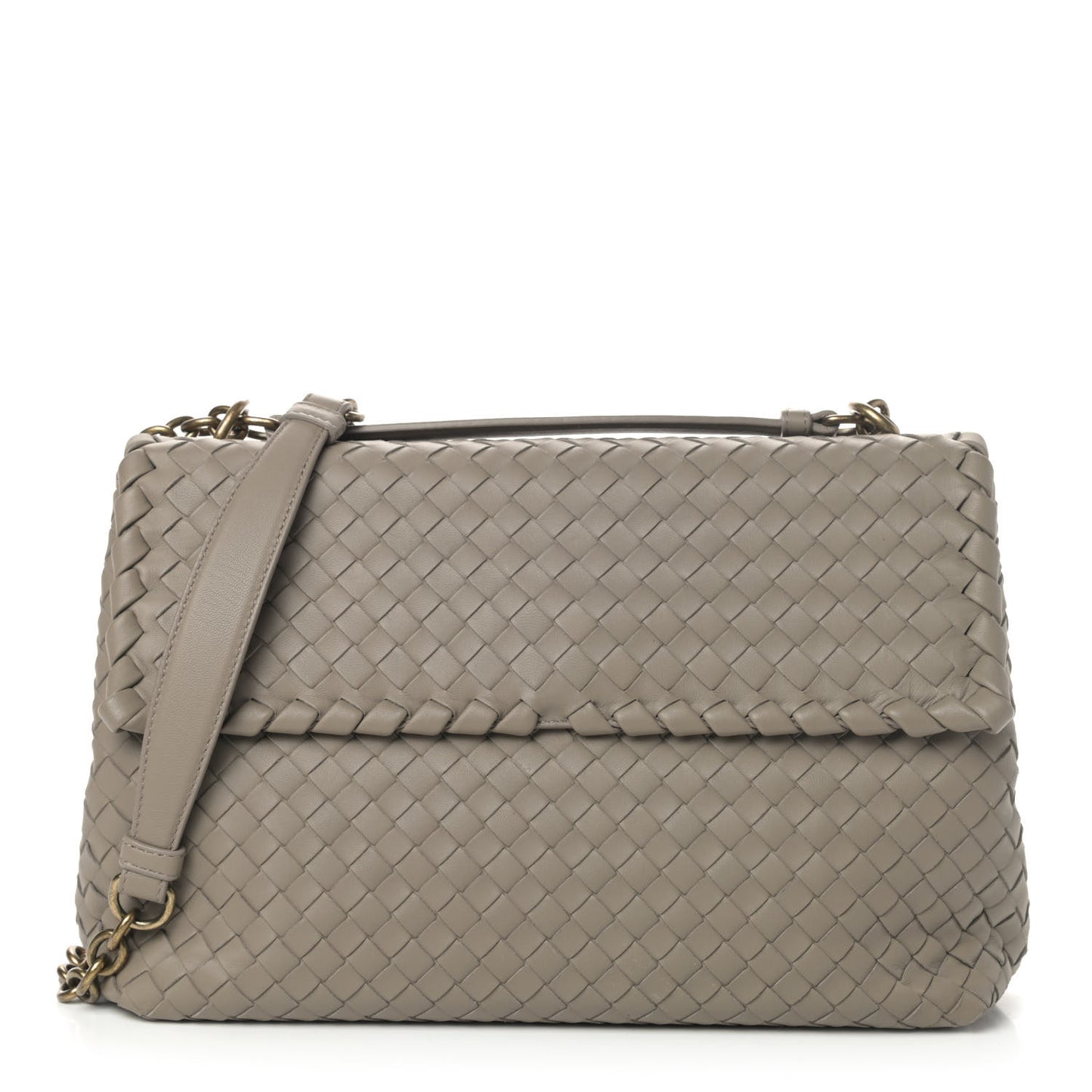Nappa Intrecciato Large Olimpia Bag Steel