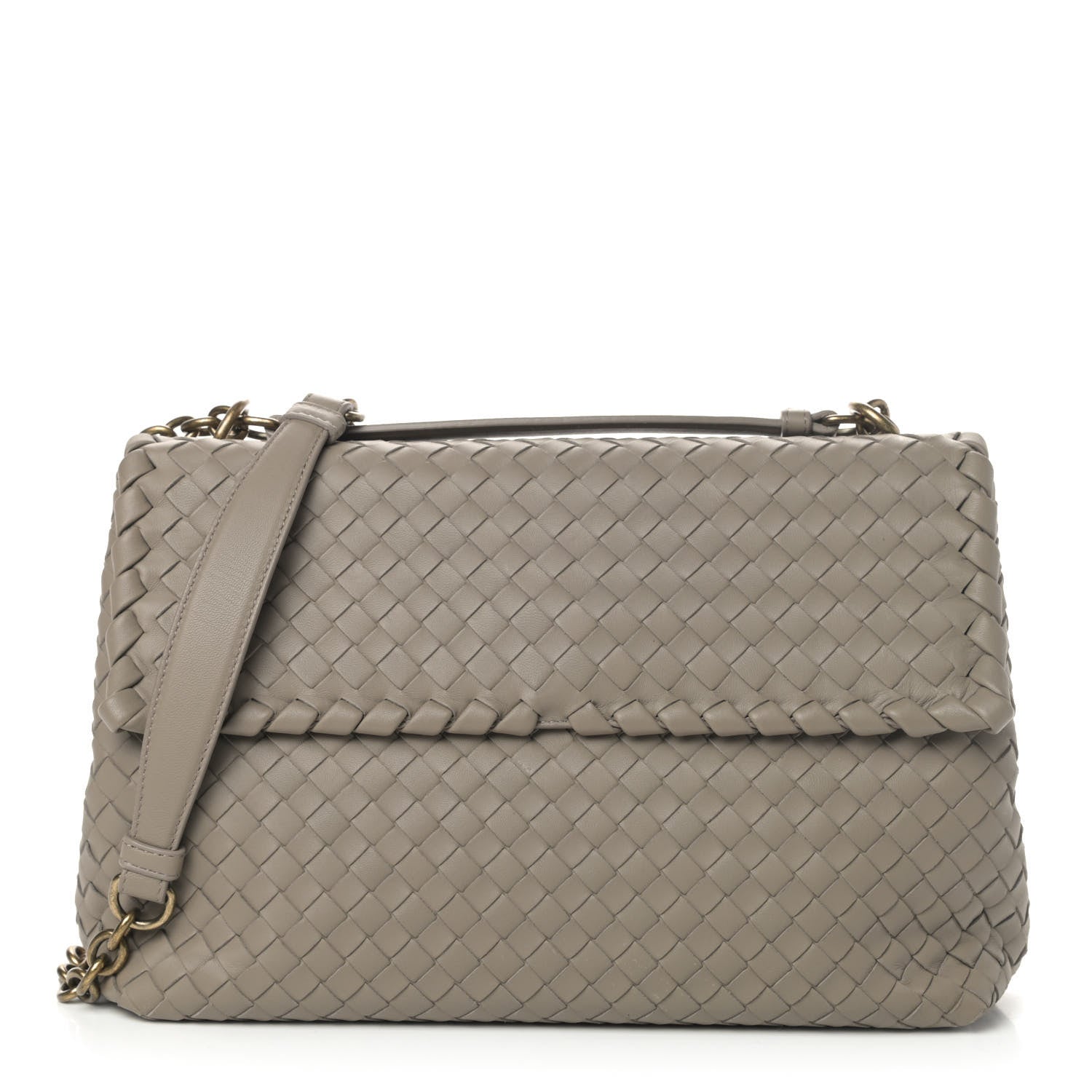 Bottega Veneta Nappa Intrecciato Large Olimpia Bag Steel 1 of 4