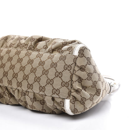 Gucci Monogram Medium D Gold Ring Hobo White 6 of 11