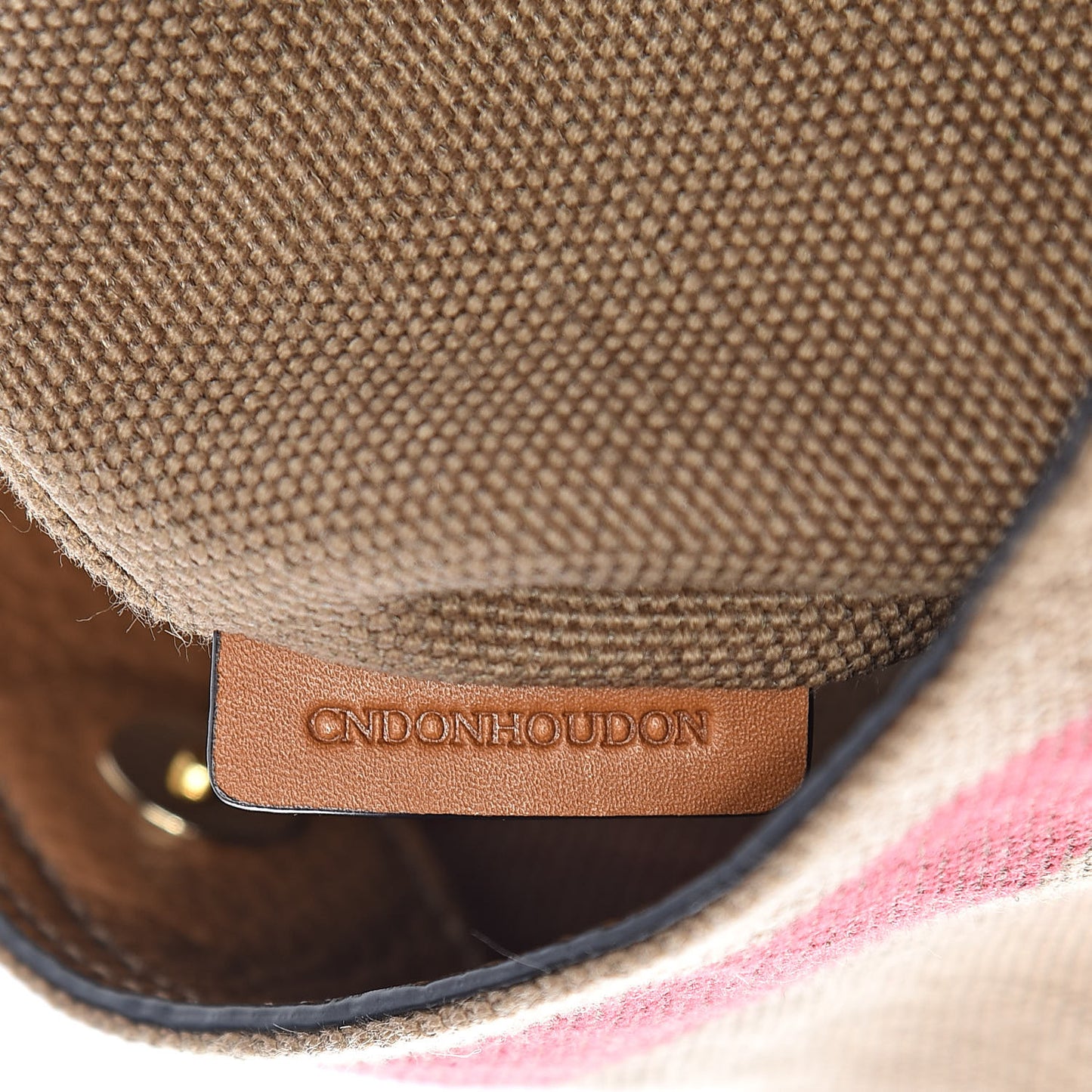Canvas Mega Check Mini Ashby Tassel Crossbody Saddle Brown