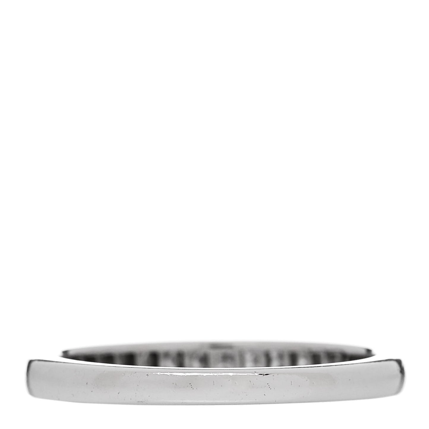 Platinum Diamond .39ctw Princess Cut Half Circle Eternity Band Ring 53 6.5