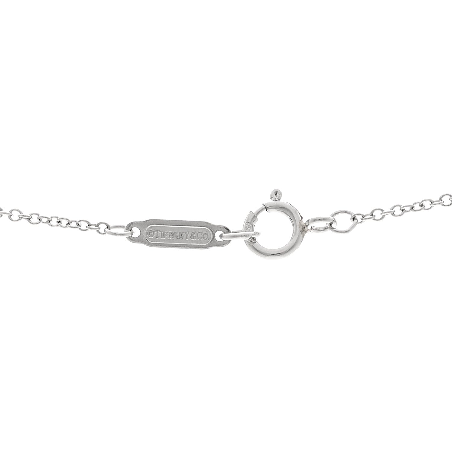 Tiffany Platinum Diamond .16ct Solitaire Pendant Necklace 4 of 5