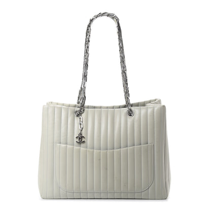 Chanel Lambskin Vertical Quilted Large Mademoiselle Tote Light Green 1 of 19