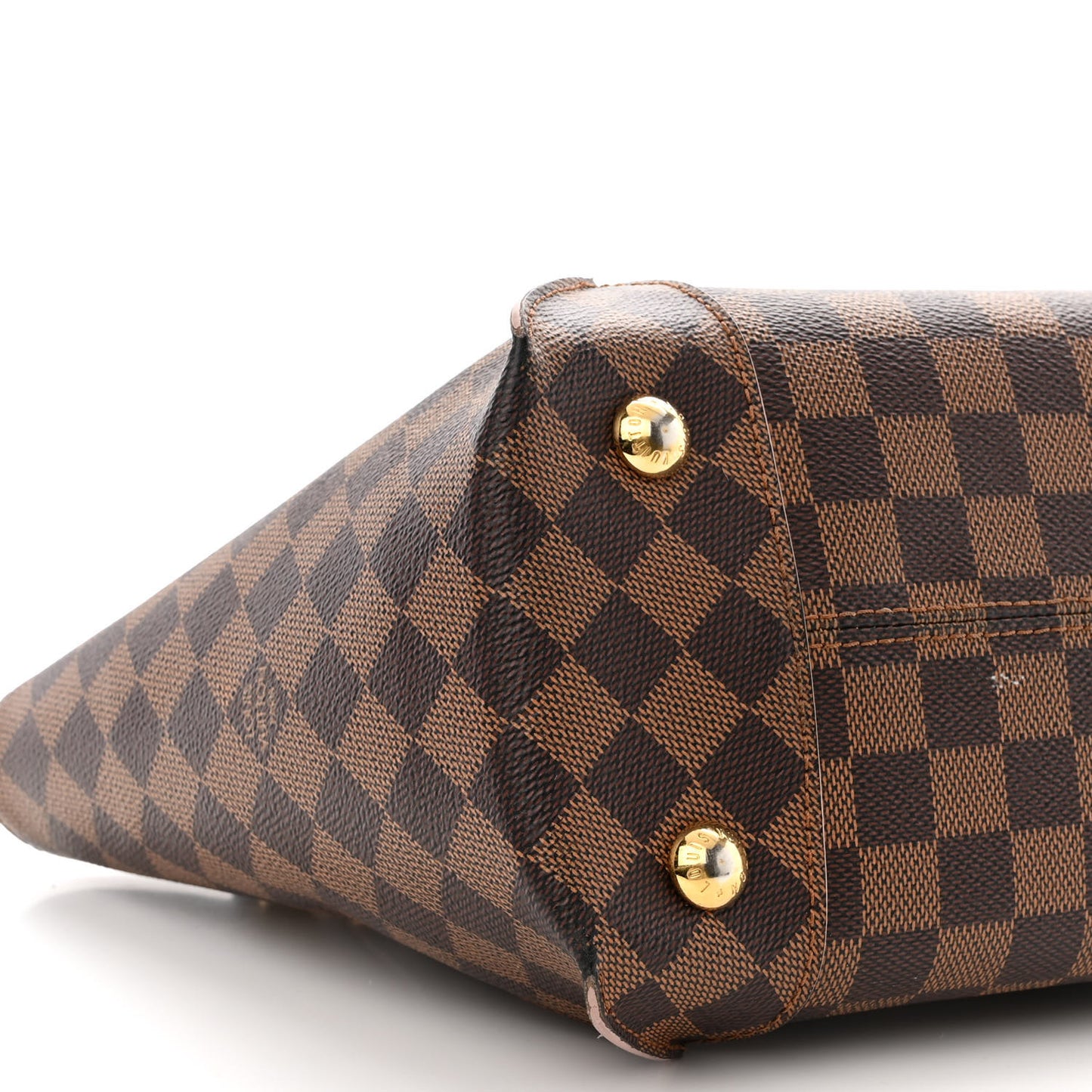 Damier Ebene Caissa Tote PM Rose Ballerine