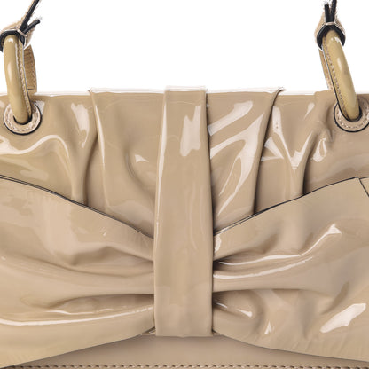 Valentino Garavani Patent Lacca Bow Shoulder Bag Nude 10 of 10