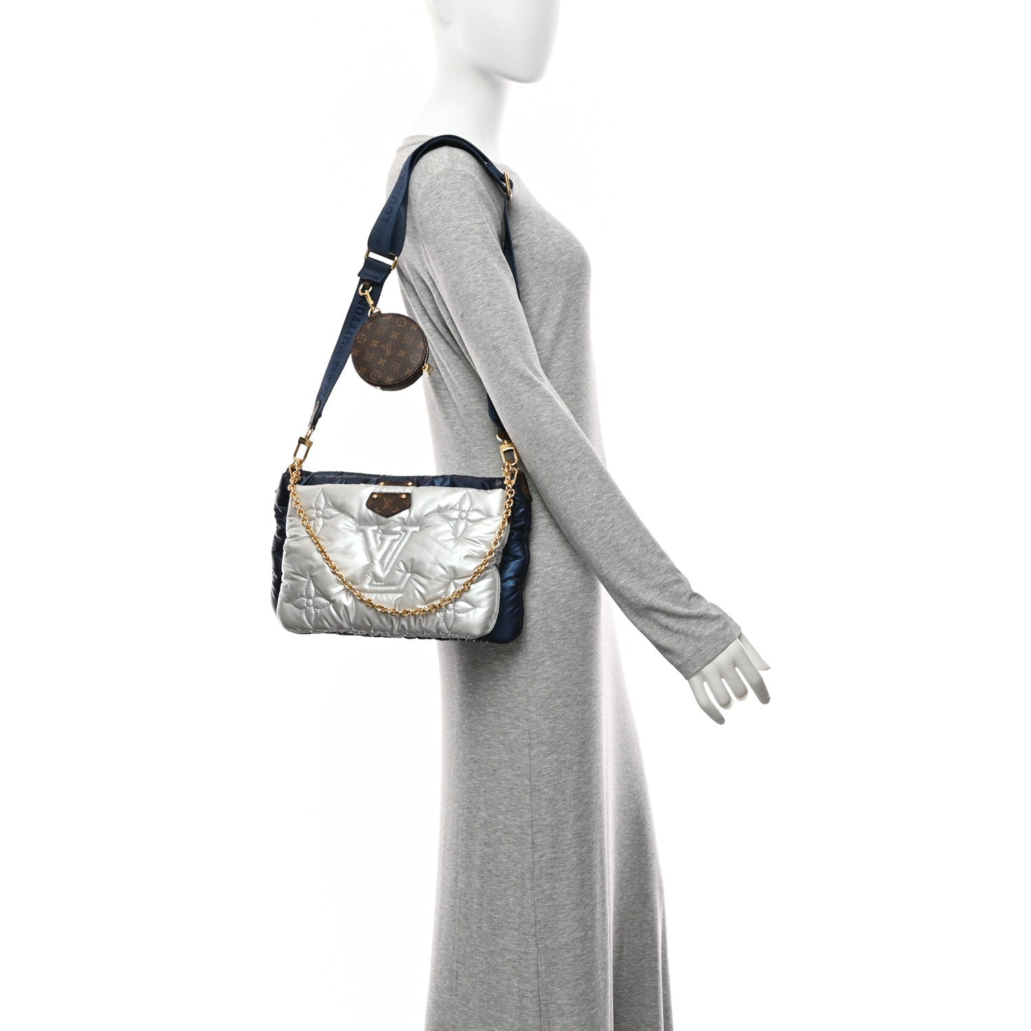 Louis Vuitton Econyl Monogram Pillow Maxi Multi Pochette Accessories Navy Silver 2 of 10