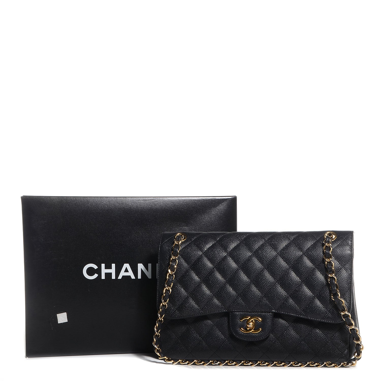 Chanel Caviar Quilted Jumbo Double Flap Black 20 of 20