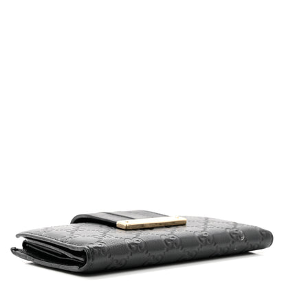 Gucci Guccissima Ladies Web Long Wallet Black 3 of 8