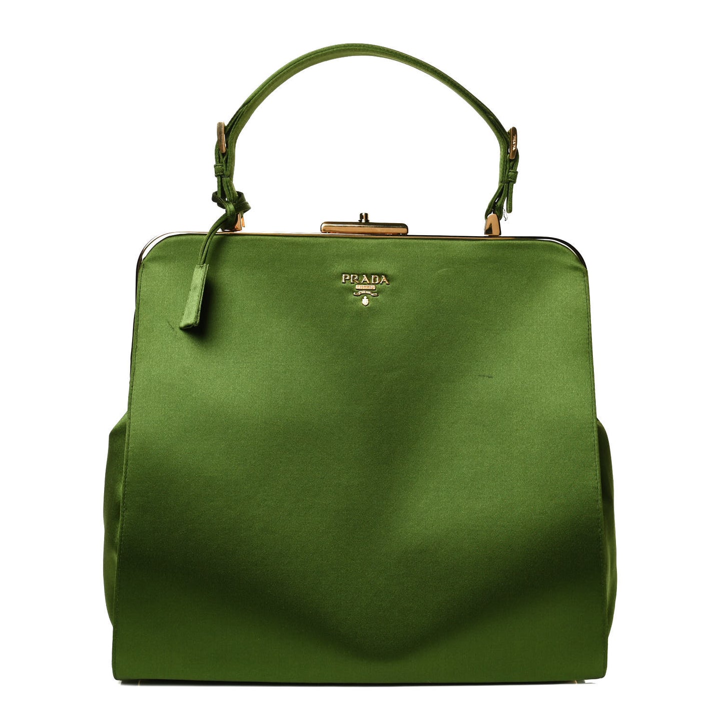 Satin Framed Bag Green