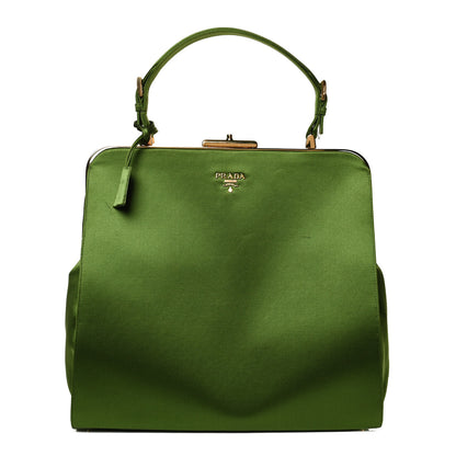 Prada Satin Framed Bag Green 1 of 10