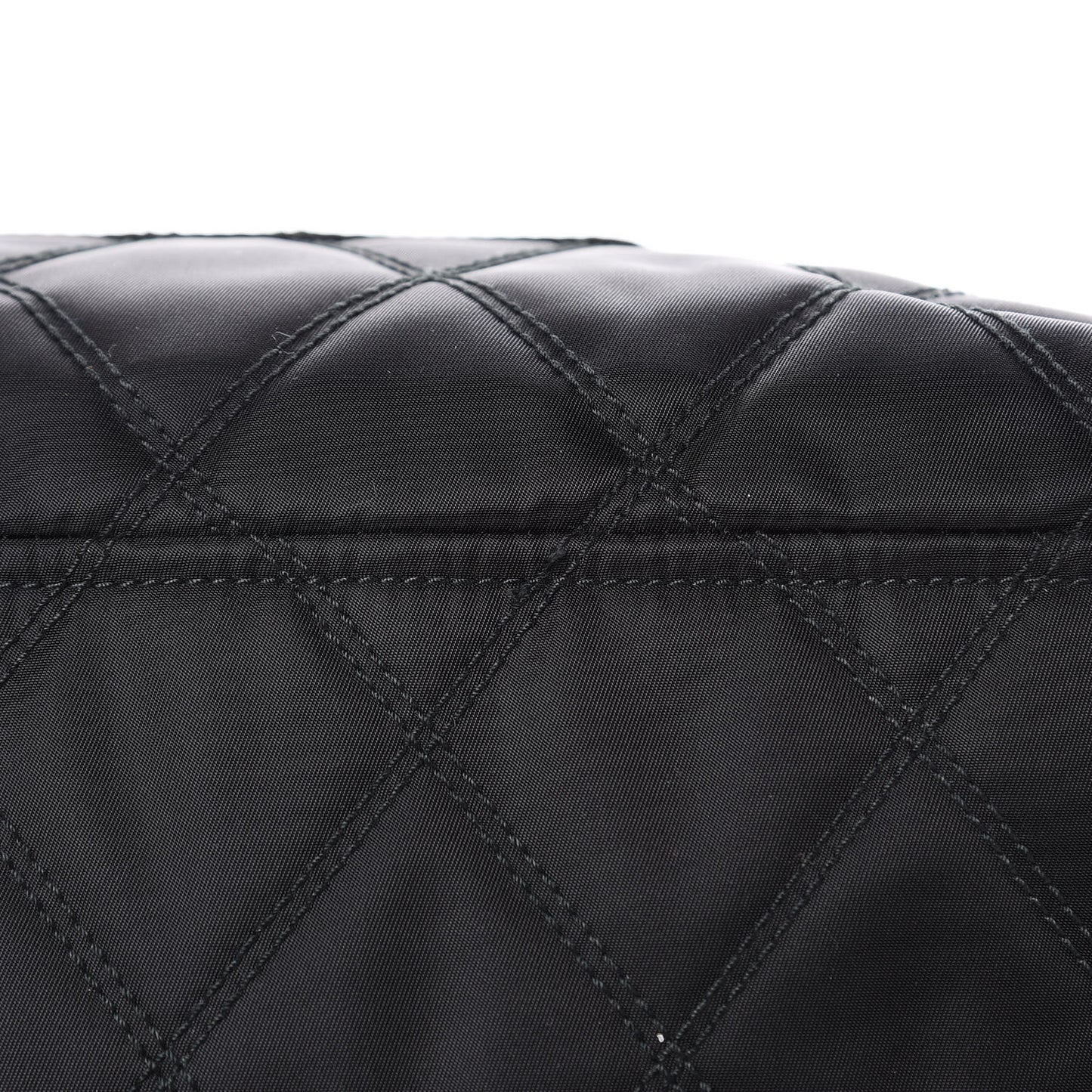 Tessuto Nylon Quilted Shopping Tote Black