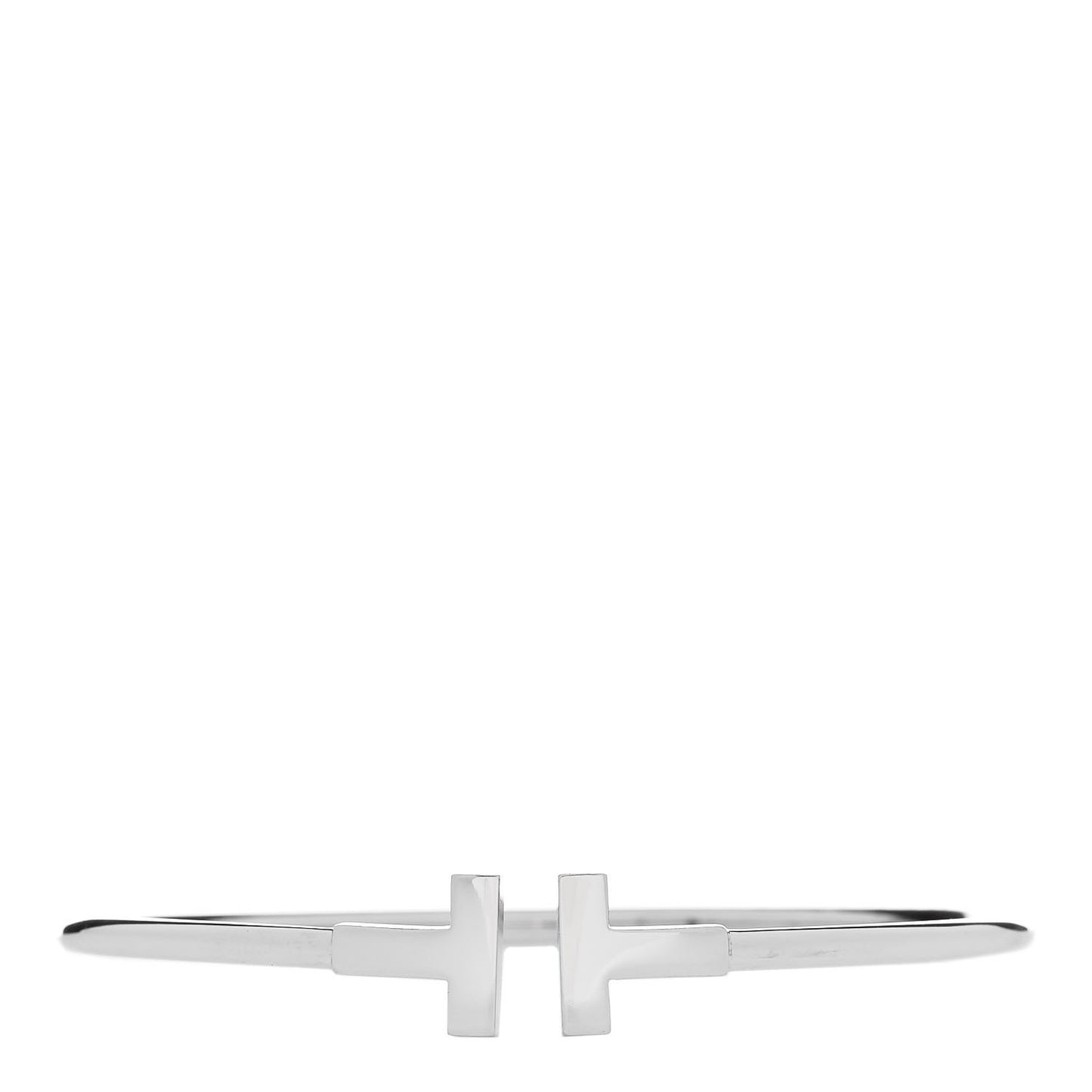 18K White Gold T Wire Bracelet