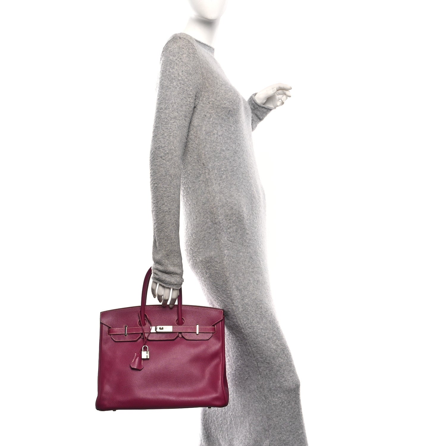 Hermes Epsom Candy Birkin 35 Tosca Rose Tyrien 2 of 17
