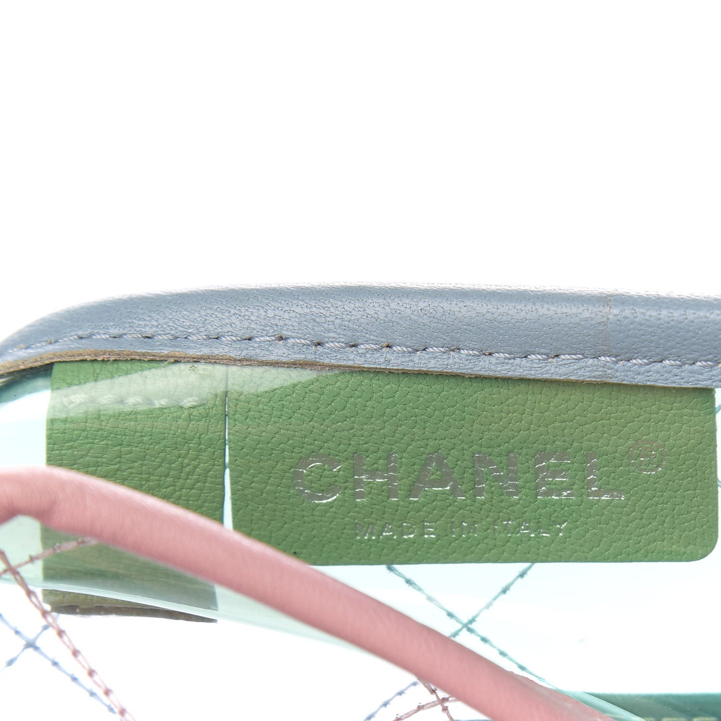 Lambskin PVC Quilted Medium Coco Splash Flap Blue Green