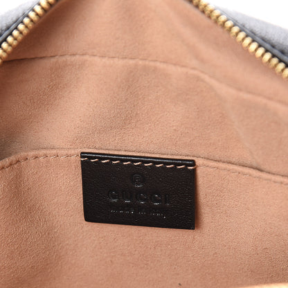 Gucci Monogram Matelasse Diagonal Small GG Marmont Chain Shoulder Bag Beige Black 5 of 8