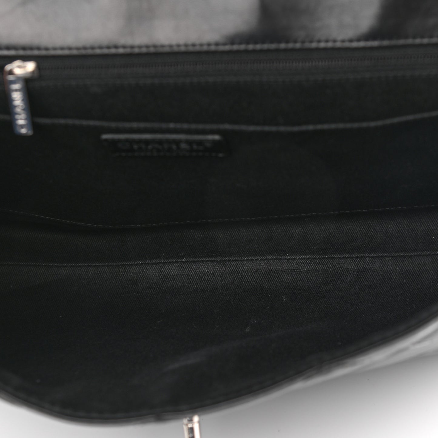 Vinyl Quilted In The Business Flap Bag Black
