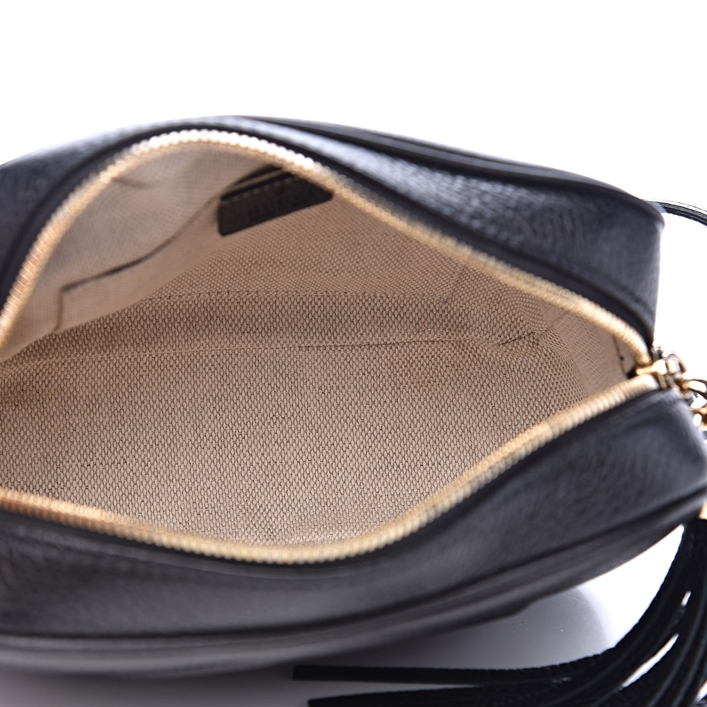 Pebbled Calfskin Small Soho Disco Bag Black