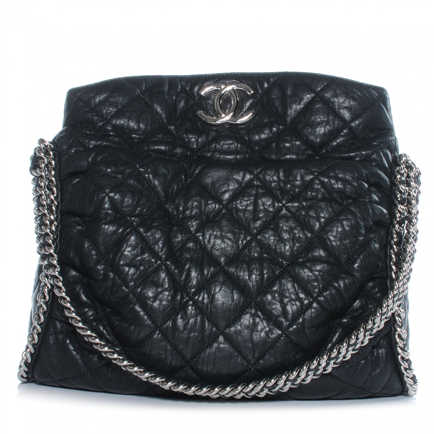 Chanel Washed Lambskin Chain Around Hobo Black 1 of 6
