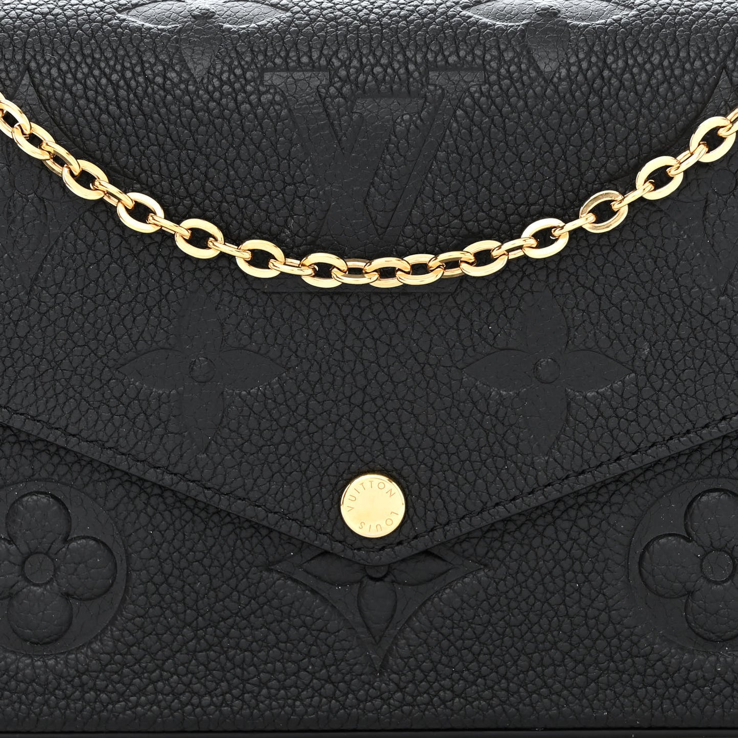 Monogram Animal Print Pochette Felicie Chain Wallet