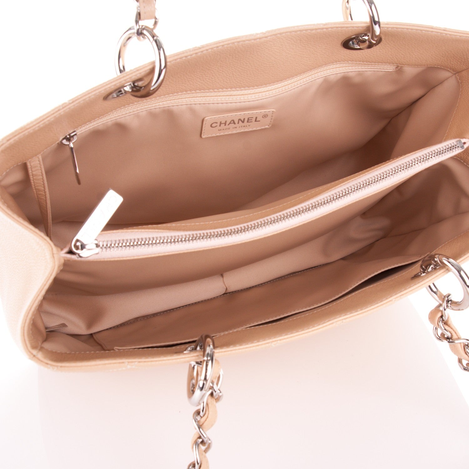 Chanel Caviar Quilted Grand Shopping Tote GST Beige Clair 4 of 6