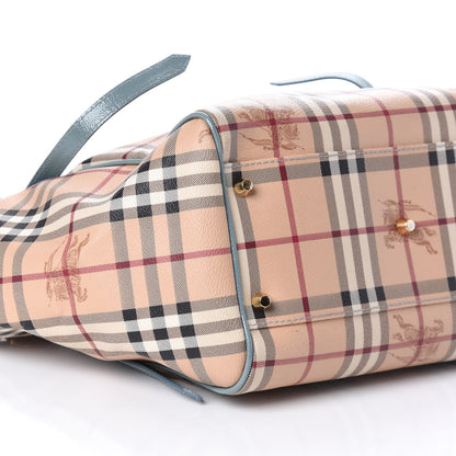 Burberry Haymarket Check Small Canterbury Tote Eucalyptus Grey 9 of 10