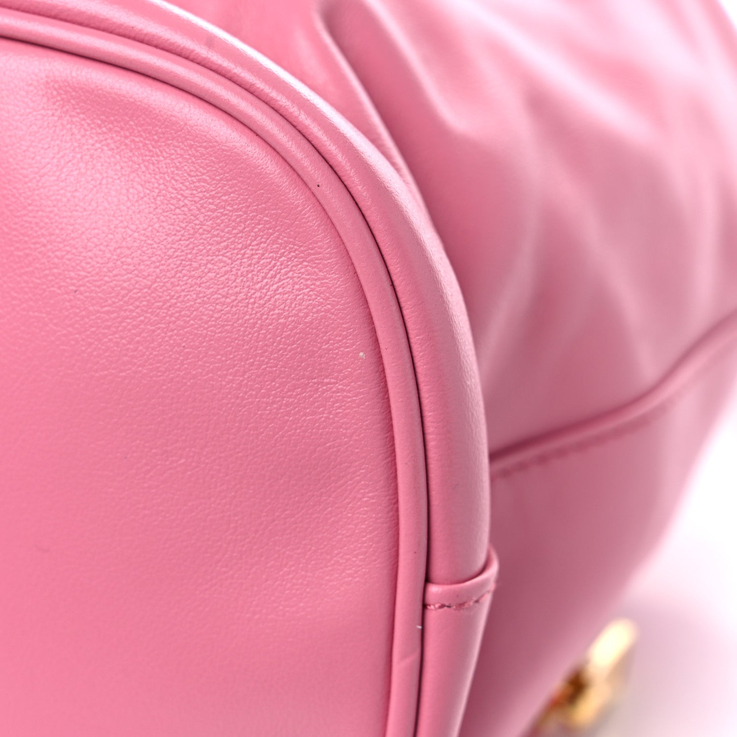 Prada Soft Calfskin Saffiano Mini Bucket Crossbody Bag Peonia 9 of 13
