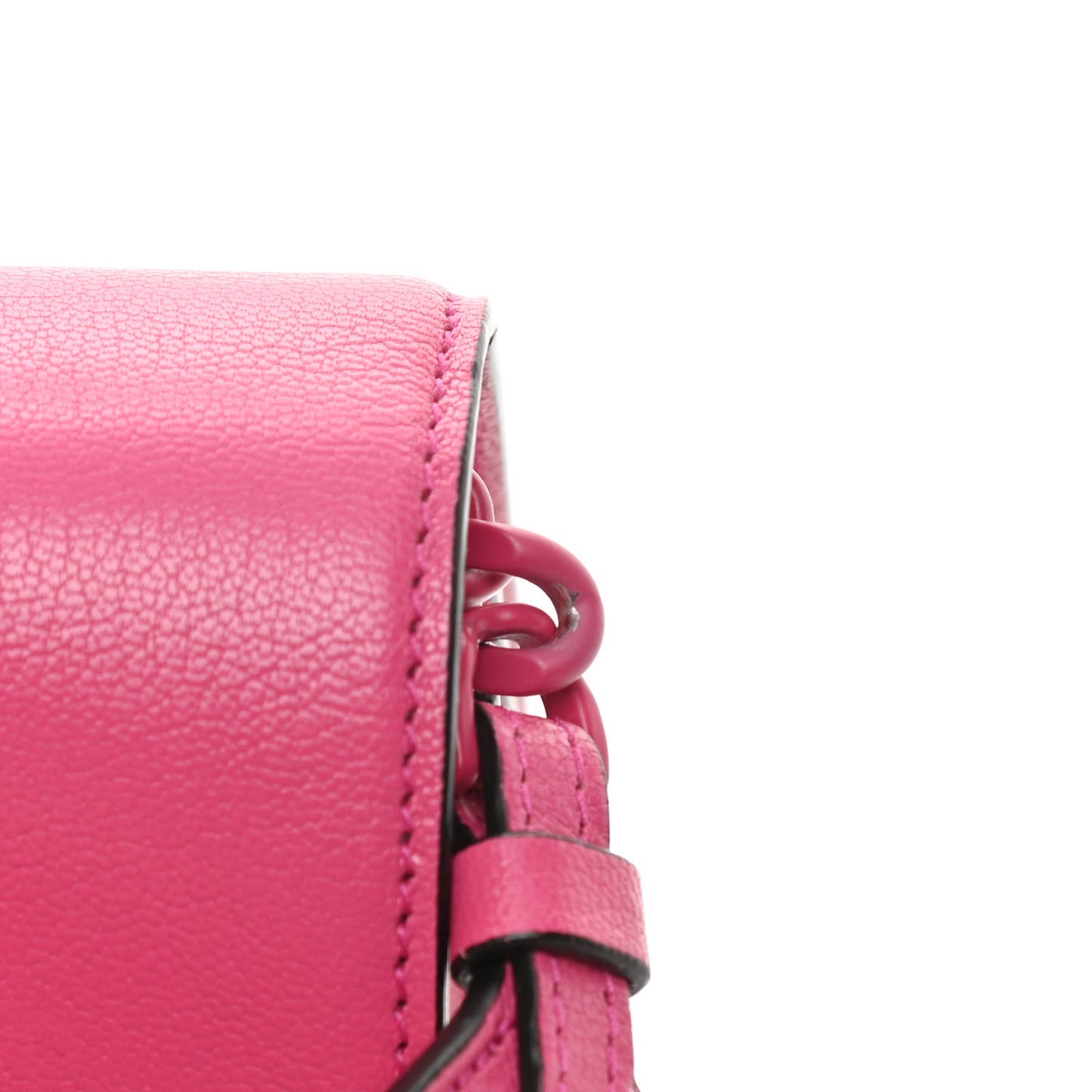 Goatskin Gancini Crossbody Bag Fuxia