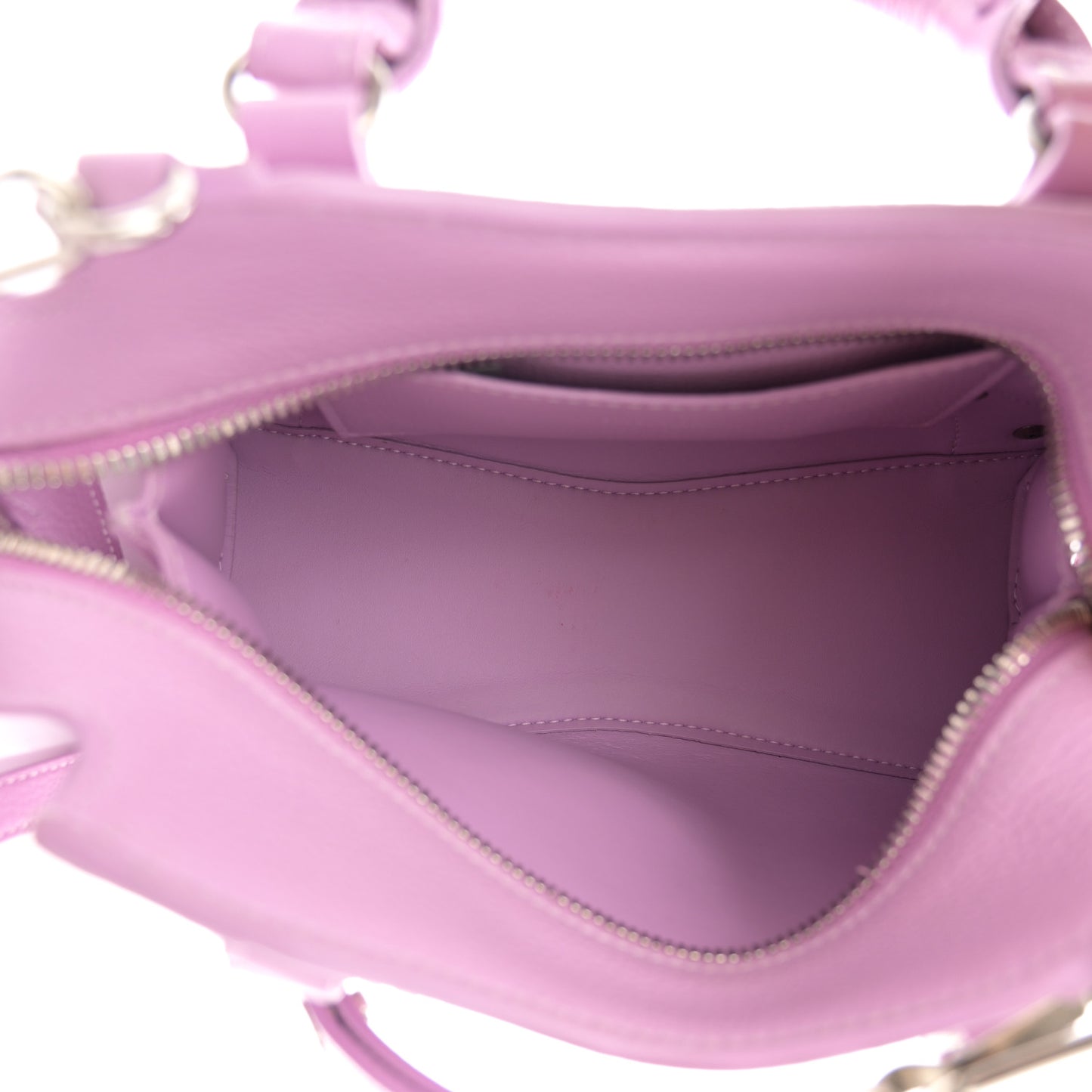 Grained Calfskin Neo Classic Silver Hardware Mini City Lilac