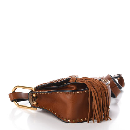 Chloe Calfskin Braided Mini Hudson Shoulder Bag Caramel 5 of 9