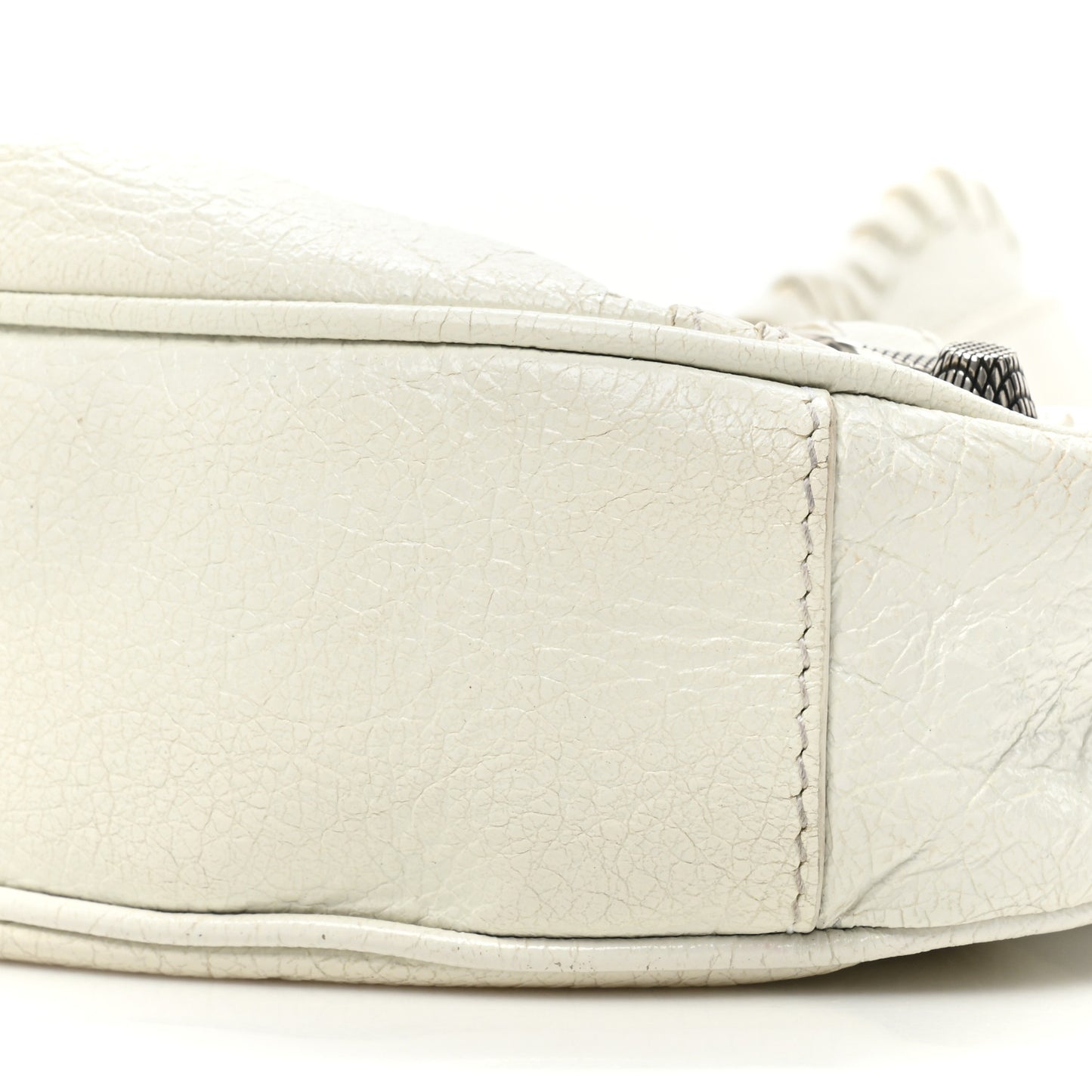 Agneau Arena Le Cagole Shoulder Bag XS Optic White