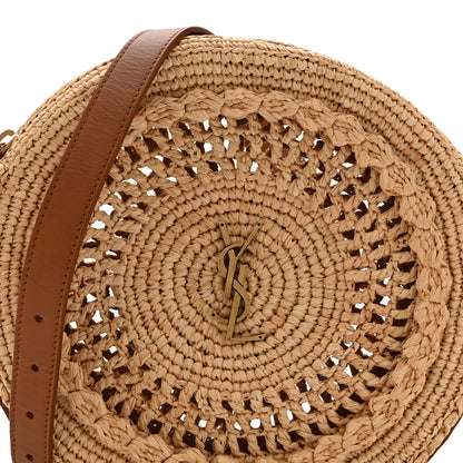 Saint Laurent Raffia Sac Round Naturel 7 of 9