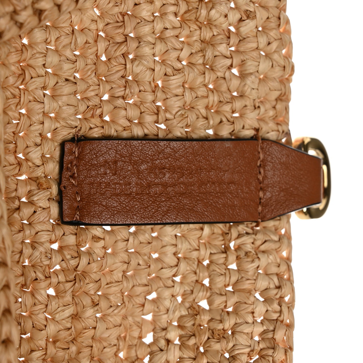 Raffia Mini Slit Tote Bag Natural Tan