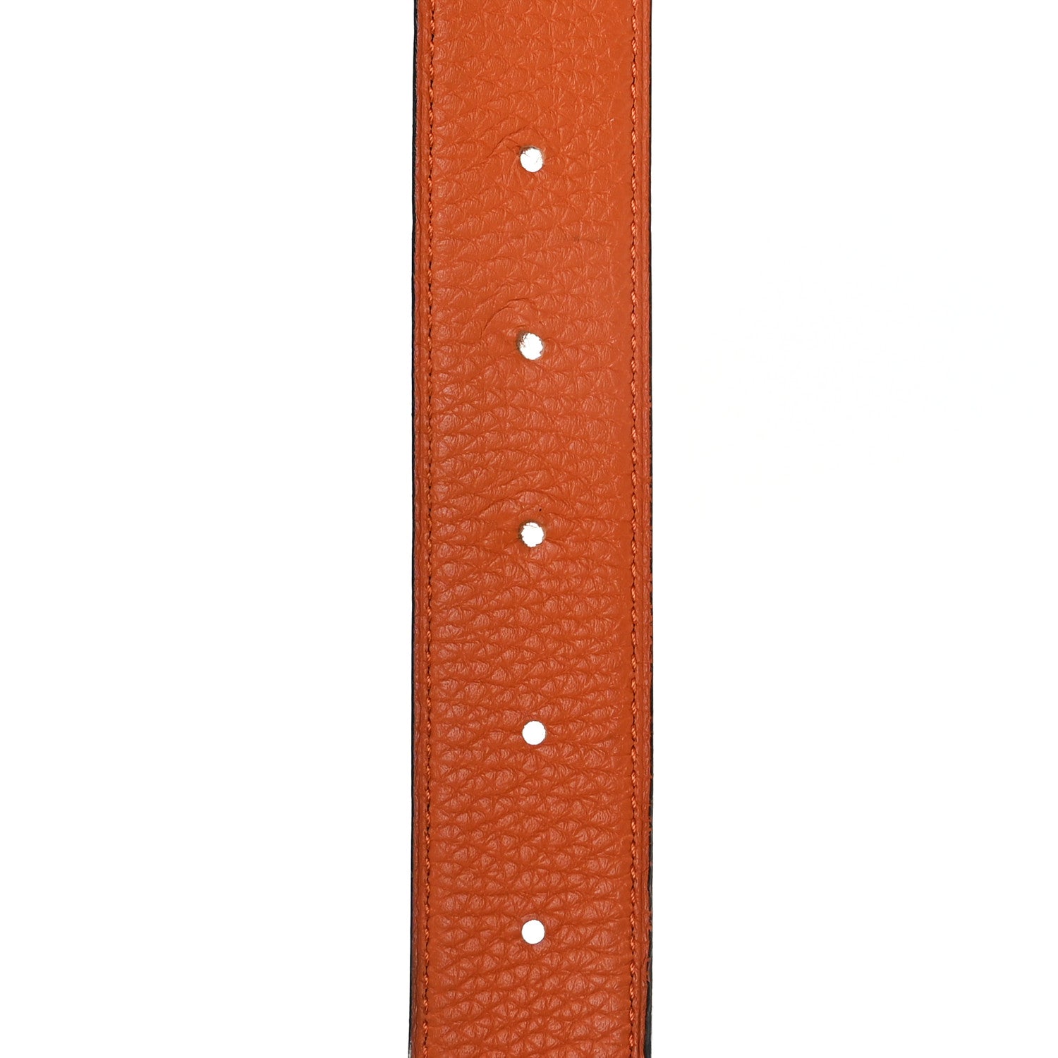 Hermes Box Togo 32mm H Belt 95 38 Black Orange 4 of 6