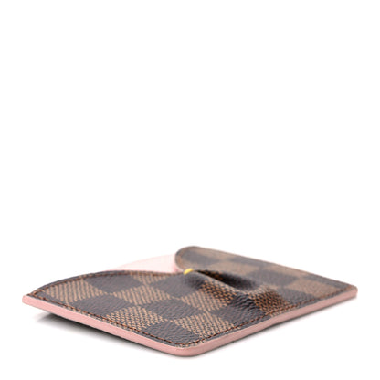 Louis Vuitton Damier Ebene Caissa Card Holder Rose Ballerine 4 of 7