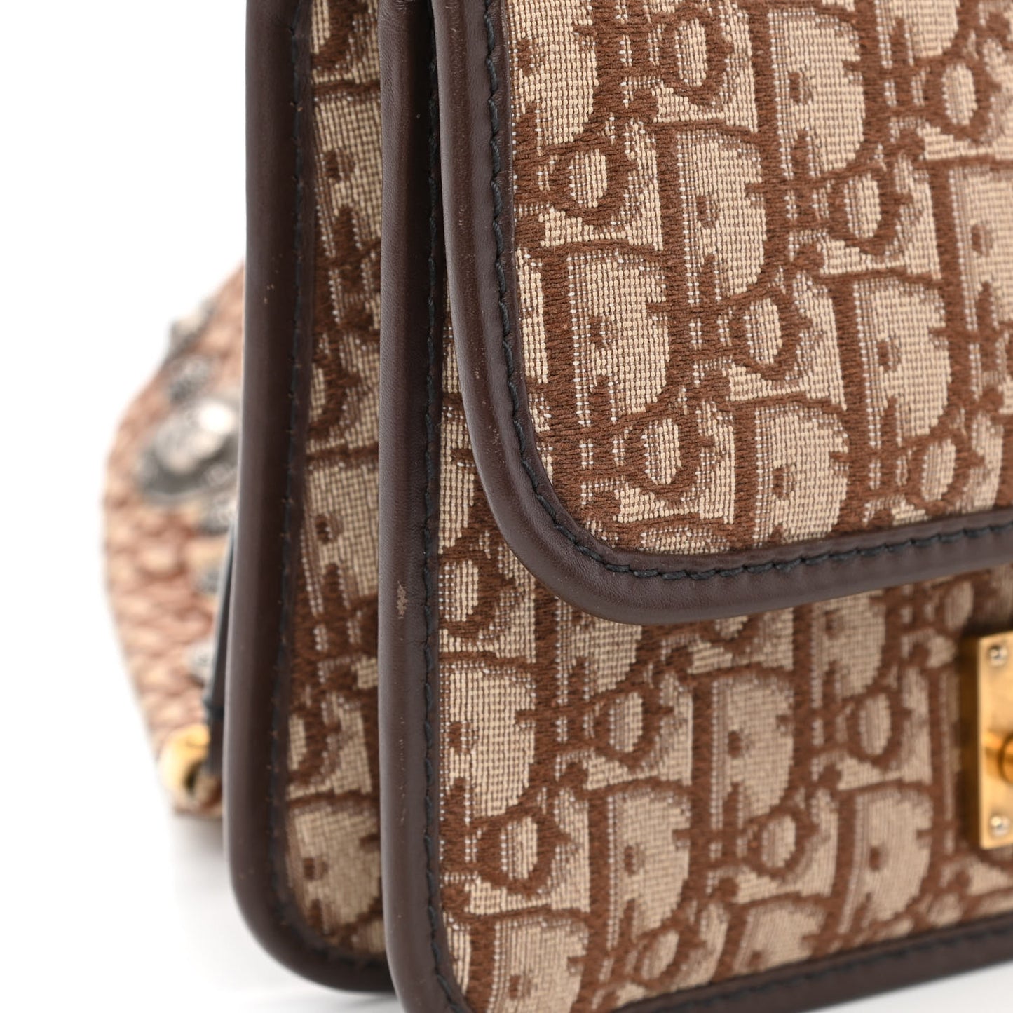 Oblique DiorAddict Flap Bag Brown